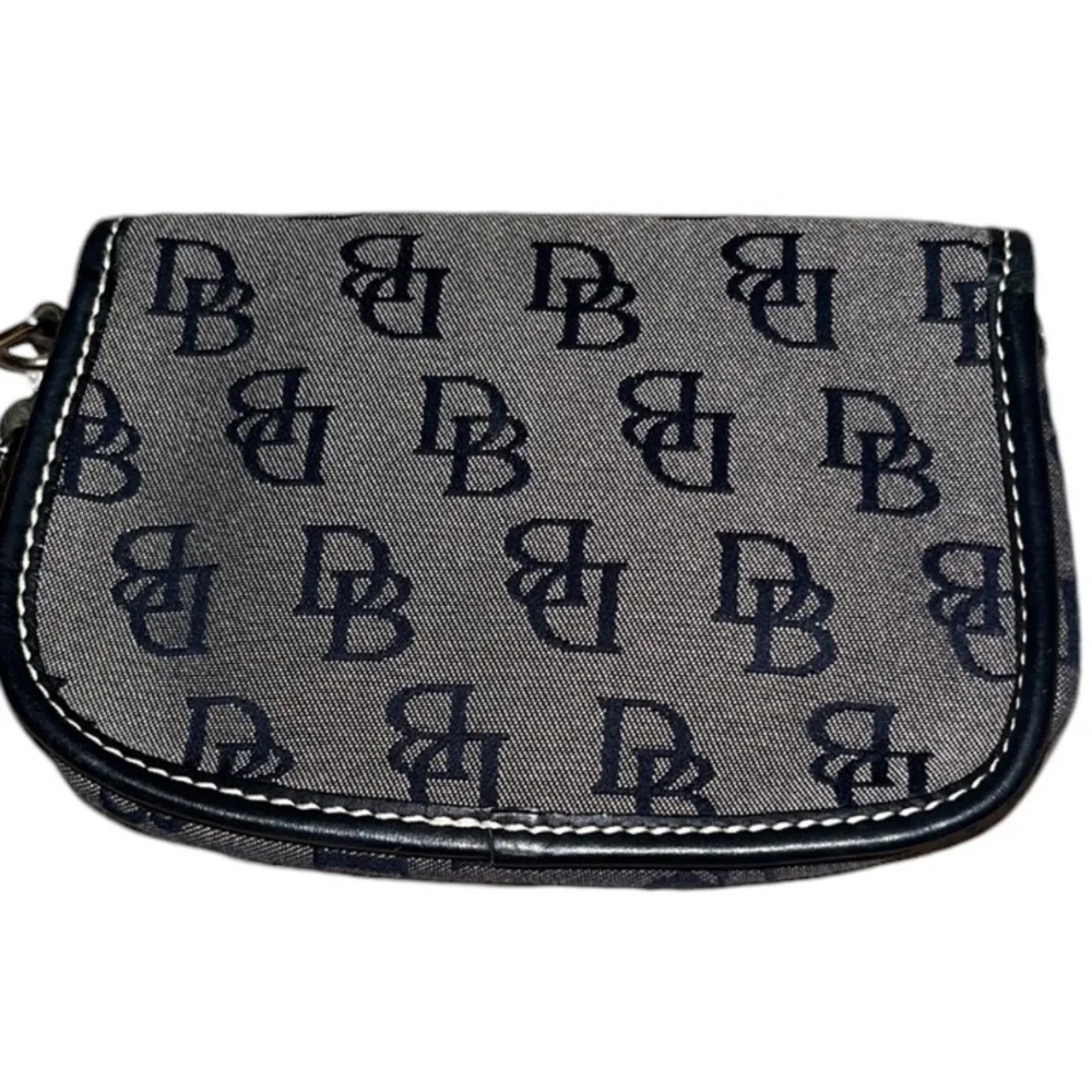 Dooney & Bourke monogram black & grey wallet wristlet